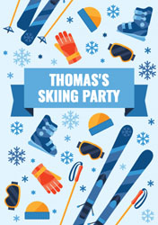 skiing party invitations