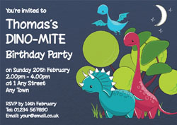 dinomite party invitations