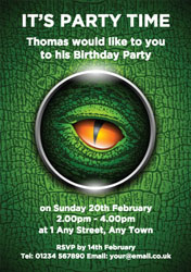 dinosaur eye party invitations