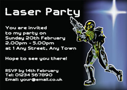 laser quest party invitations