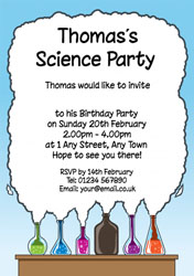 science jars party invitations