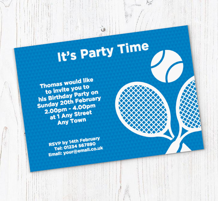 tennis party invitations