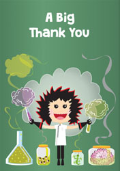mad scientist thank you cards