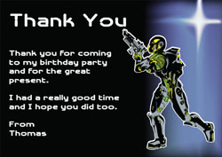 laser quest thank you cards