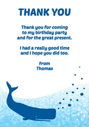blue whale thank you cards