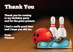 bowling lane thank you cards