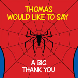 spiderman thank you cards