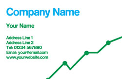 line graph business cards