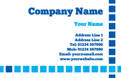 blue squares business cards