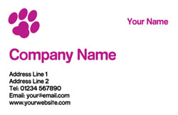pink paw business cards