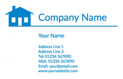 blue house business cards