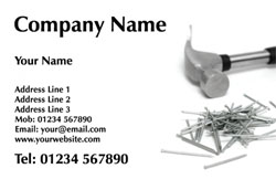 hammer and nails business cards
