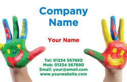painted hands business cards