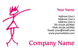 pink girl business cards