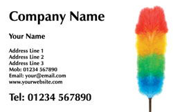 feather duster business cards