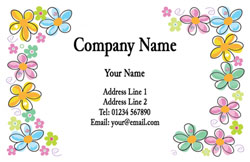 spring flowers business cards