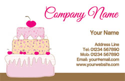 cherry cake business cards