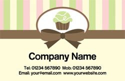 lime cupcake business cards