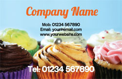 decorated cupcakes business cards