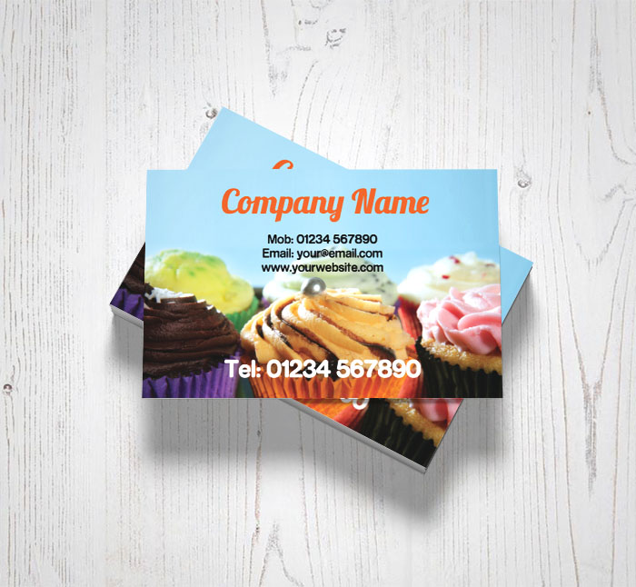 decorated cupcakes business cards