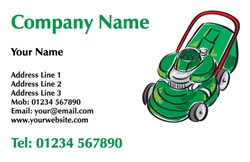 lawnmower sketch business cards