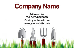 gardening tools business cards