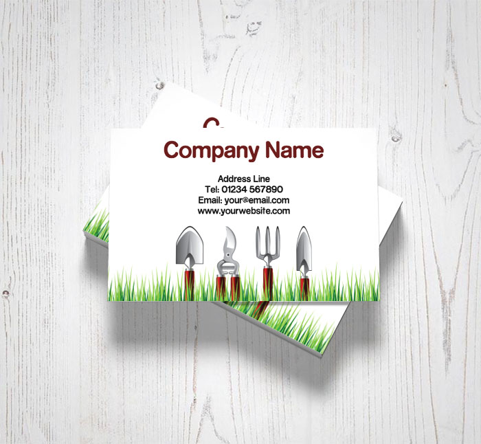 gardening tools business cards