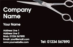 hairdressing scissors business cards