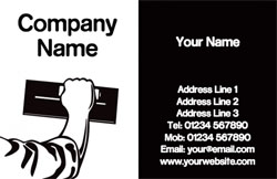 black and white plastering cards