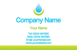 water droplet business cards