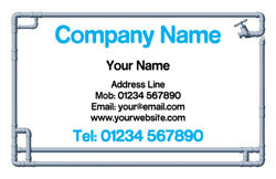 water pipe border business cards