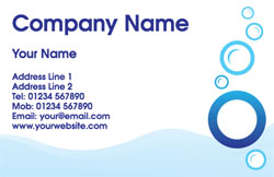 bubbles plumbing business cards
