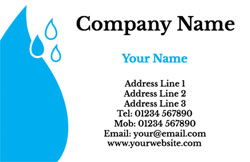 big blue droplet business cards