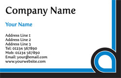 blue and black business cards