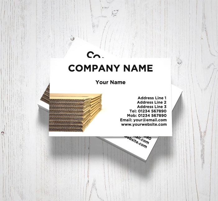 corrugated boxes business cards