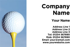 golf ball and tee business cards