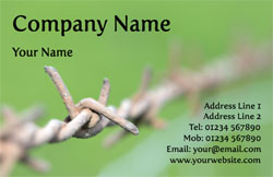 barbed wire business cards