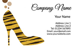 striped shoe business cards