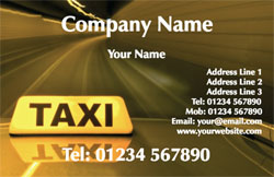 taxi in tunnel business cards