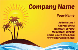 tropical island business cards