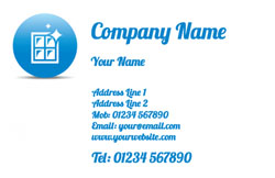 blue window icon business cards