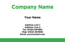 green stripe business cards