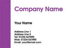 purple stripe business cards