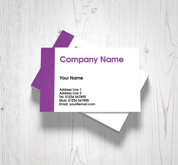 purple stripe business cards