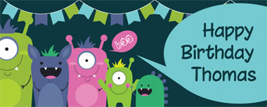 monster party banner