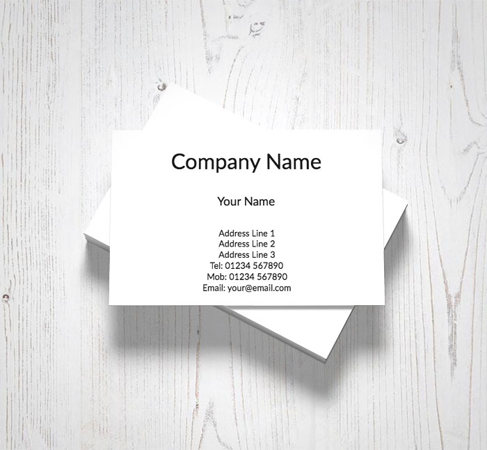 standard business cards
