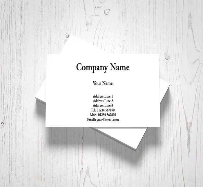 plain business cards