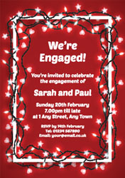 fairy lights engagement invitations