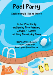 poolside party invitations