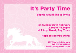 white horse party invitations